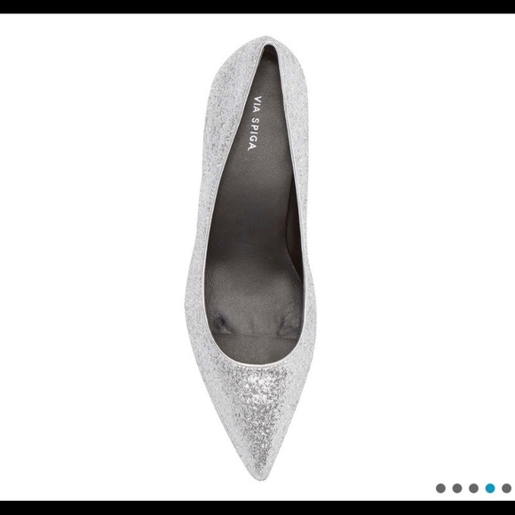 VIA SPIGA SLIVER glitter PUMP - Picture 4 of 8